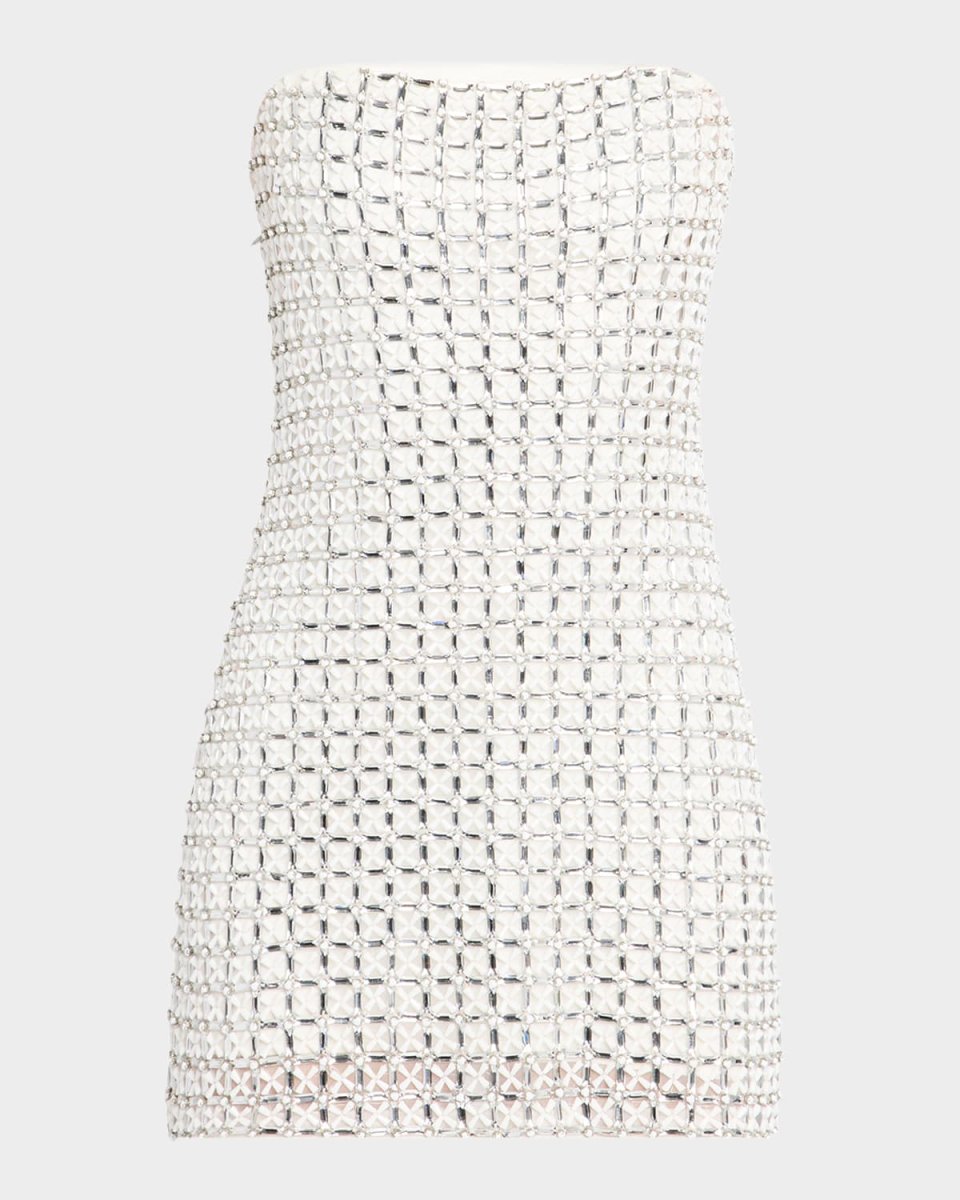 Harper Beaded Strapless Mini Dress